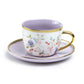 Lavender Blossom Fine Porcelain Cup and Saucer
