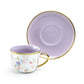 Lavender Blossom Fine Porcelain Cup and Saucer