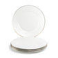 White Gold Sia Fine Porcelain Dessert/Dinner Plate