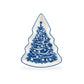 Blue Holly Christmas Tree Serving Tray