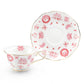 Christmas Pink Bow Fine Porcelain Tea Cup and Saucer