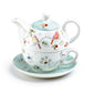 Winter Cardinals Fine Porcelain Tea For One Set
