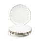 White Gold Shell Fine Porcelain Dessert/Dinner Plate