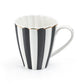 Black and White Scallop Fine Porcelain Mug