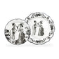 Halloween Victorian Skeletons Dessert/Dinner Plate