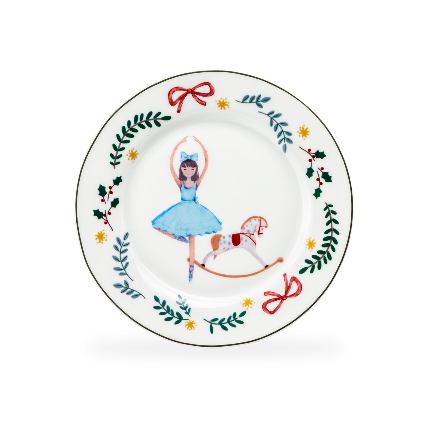 8" Assorted Nutcracker Wonderland Salad/Dessert Plate Set of 4