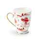 Red Village Fine Porcelain Footed Mug