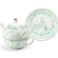 Festive Pup and Tree Fine Porcelain Tea For One Set