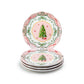 Christmas Tree Pink Dessert/Dinner Plate