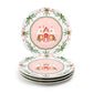 Christmas House Pink Dessert/Dinner Plate