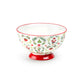 Festive Holiday Elf and Santa Fine Porcelain Bowl