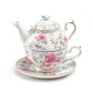 Pink Camellia Fine Porcelain Tea For One Set
