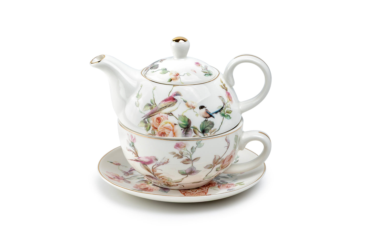Magnolia Garden Fine Porcelain Tea For One Set
