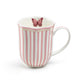 Josephine Pink Butterfly Fine Porcelain Mug Set of 2
