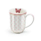 Josephine Pink Butterfly Fine Porcelain Mug Set of 2