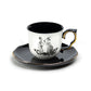 Halloween Victorian Skeletons Tea Cup and Saucer