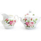 Stechcol Gracie Bone China Kensington Pink Rose Sugar & Creamer Set