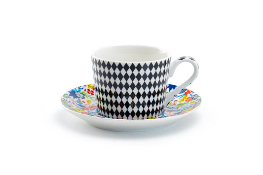 Stechcol Mad Hatter Bone China Cup and Saucer