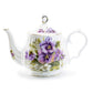 Stechcol Gracie Bone China Purple Pansy Bone China Teapot