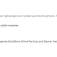 Royal Magenta Gold Bone China Tea Cup and Saucer