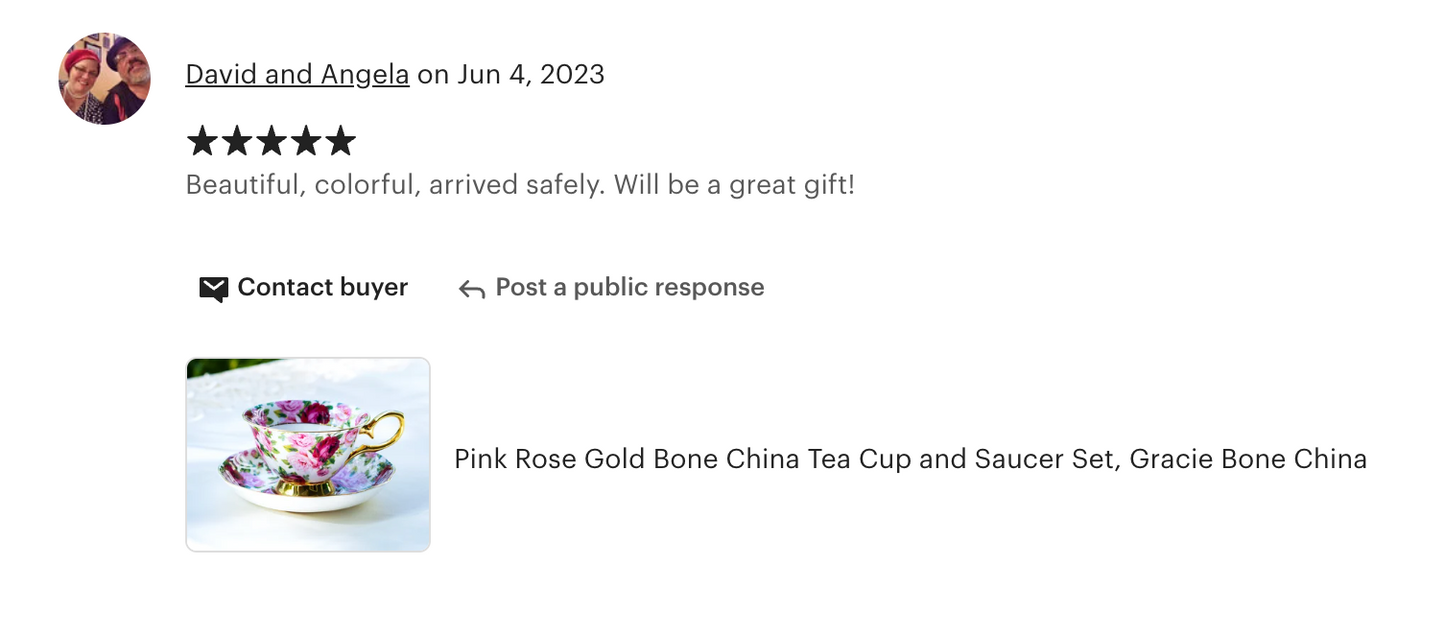 Pink Rose Gold Bone China Tea Cup and Saucer