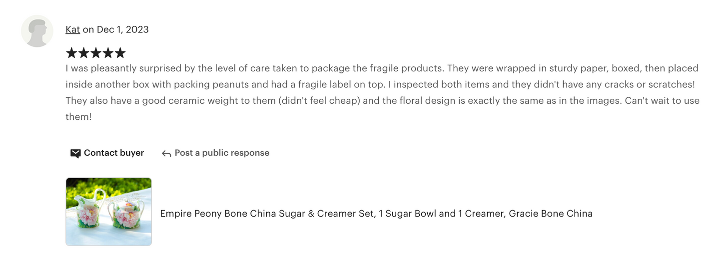 Empire Peony Bone China Sugar & Creamer Set