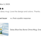 Daisy Blue Bone China Mug