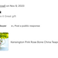 Kensington Pink Rose Bone China Teapot