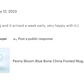 Peony Bloom Blue Bone China Mug