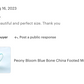 Peony Bloom Blue Bone China Mug