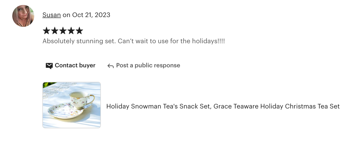 Holiday Snowmen Tea Snack Set