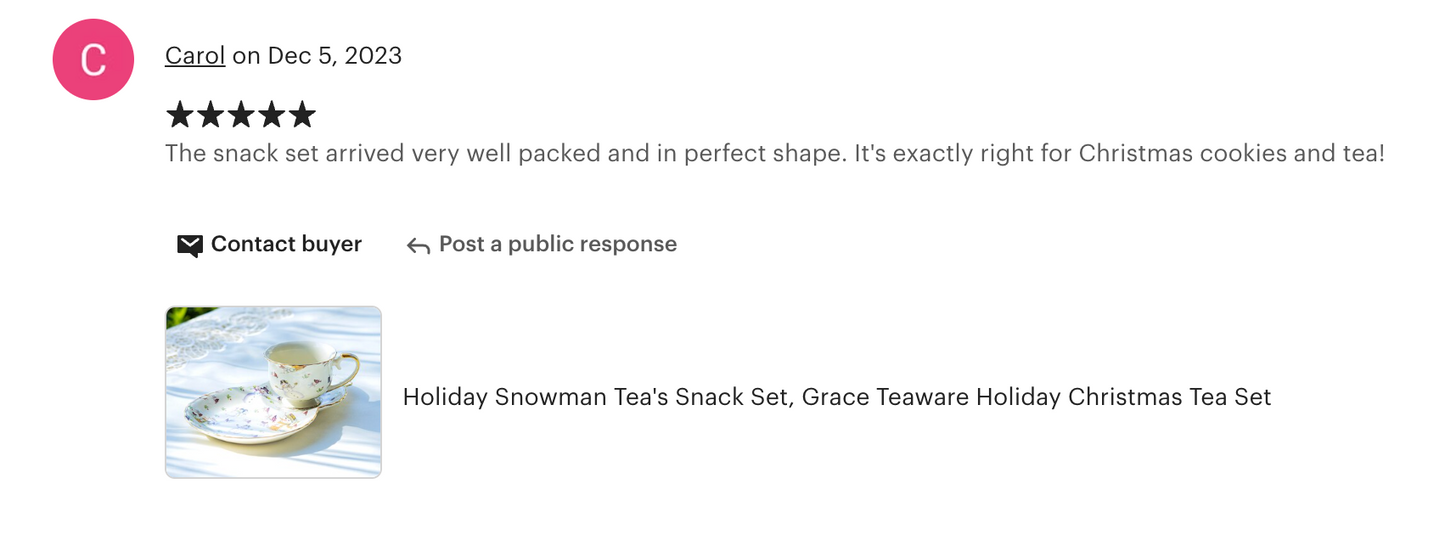 Holiday Snowmen Tea Snack Set