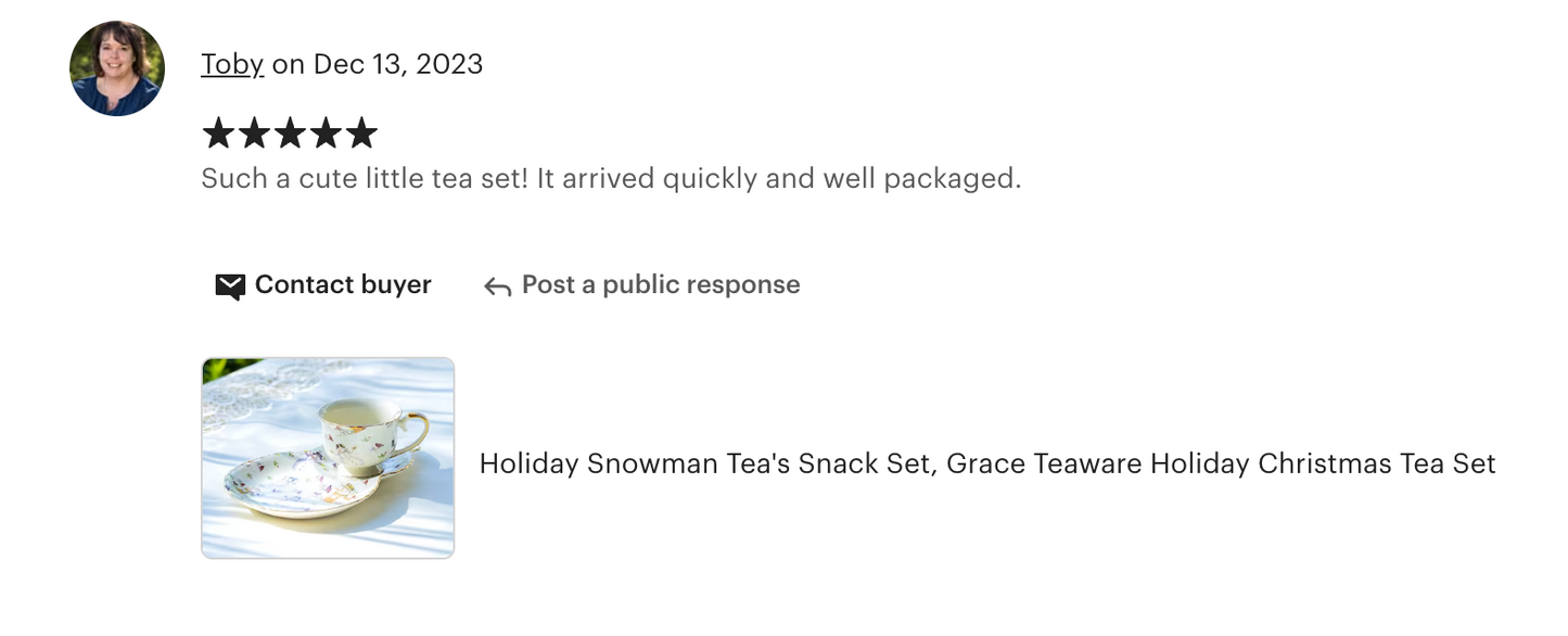 Holiday Snowmen Tea Snack Set