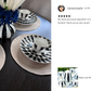 Black and White Scallop Fine Porcelain Tea Set