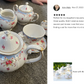 Rose with Blue Accent Fine Porcelain 11-Piece Tea Set