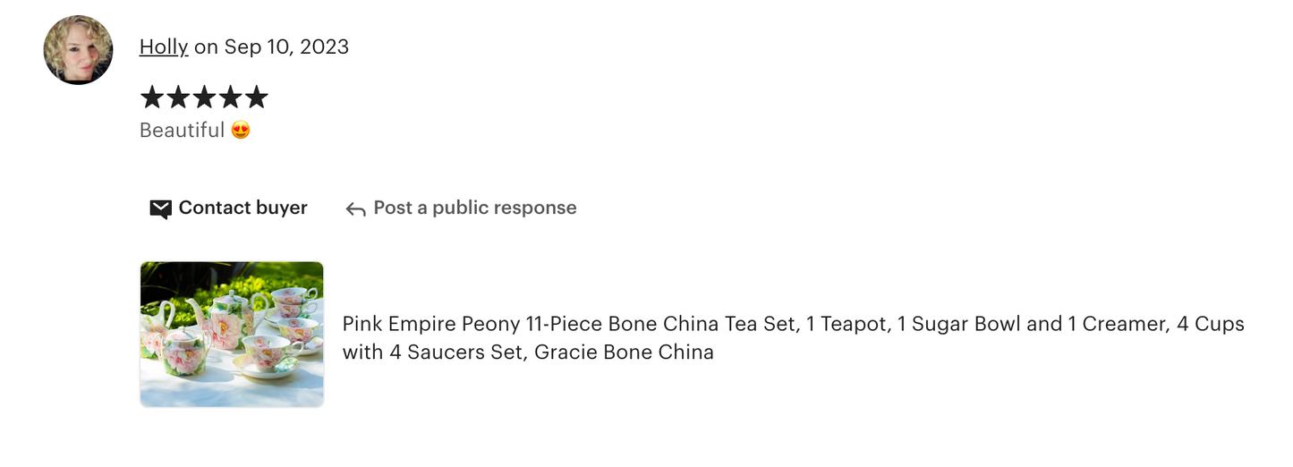 Empire Peony Bone China 11-Piece Tea Set