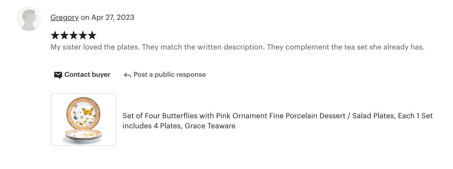 Butterflies with Pink Ornament Fine Porcelain Dessert/Dinner Plate