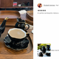 Black Gold Scallop Fine Porcelain 11-Piece Tea Set