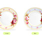 7.75" Peony and Strawberry Blue Bone China Dessert Plate