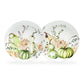 8.5" Fall Pumpkins Green Harvest Salad/Dessert Plate