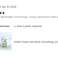 Violet Flower Bone China Mug