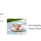 Pink Shabby Rose Fine Porcelain Tea Cup and Saucer