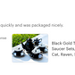 Black Gold Scallop Teapot + 4 Assorted Halloween Tea Cup and Saucer Sets - Ver. A