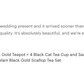 Black Gold Scallop Teapot + 4 Black Cat Tea Cup and Saucer Sets