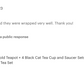 Black Gold Scallop Teapot + 4 Black Cat Tea Cup and Saucer Sets