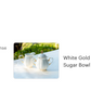 White Gold Scallop Fine Porcelain Sugar & Creamer Set