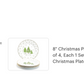 Christmas Pine Trees Fine Porcelain Salad/Dessert Plate