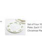 Christmas Pine Trees Fine Porcelain Dinner Plate