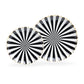 Grace Teaware Black and White Scallop Fine Porcelain Dessert Salad Dinner Plates