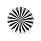 Black and White Stripe Scallop Fine Porcelain Dessert Plate - CLEARANCE